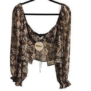 Nector Clothing New floral long-sleeve blouse